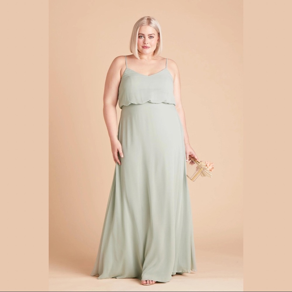 NWT Birdy Grey Gwennie Bridesmaid Dress Chiffon Sage Size Curve 2X
